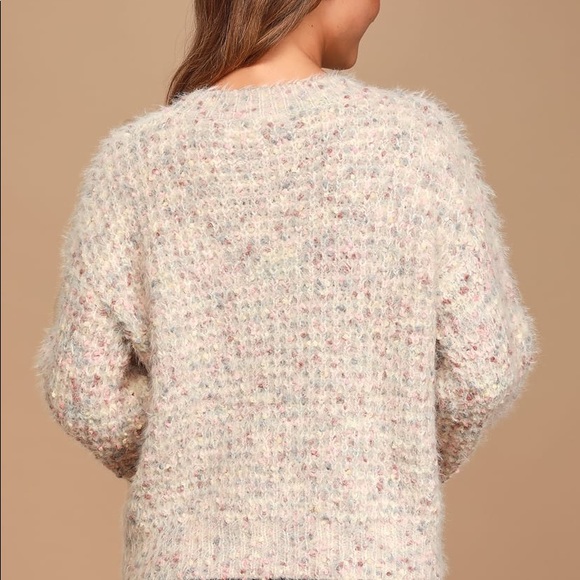 Multi-color fuzzy knit sweater - Picture 3 of 5